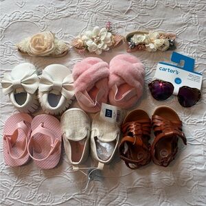 Newborn girl accessories bundle new